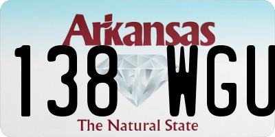 AR license plate 138WGU