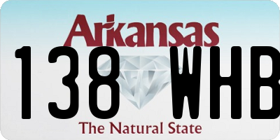AR license plate 138WHB