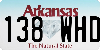 AR license plate 138WHD