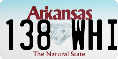 AR license plate 138WHI