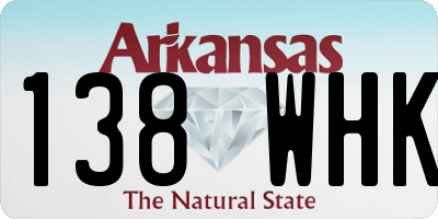 AR license plate 138WHK