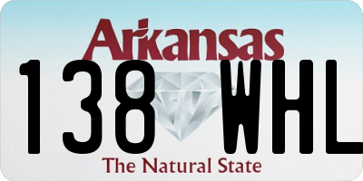 AR license plate 138WHL