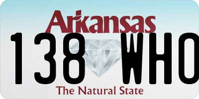 AR license plate 138WHO