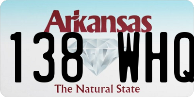 AR license plate 138WHQ