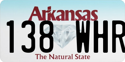 AR license plate 138WHR