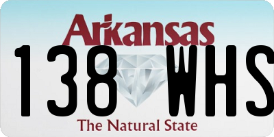 AR license plate 138WHS