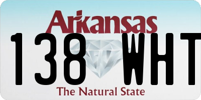 AR license plate 138WHT