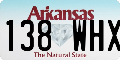 AR license plate 138WHX