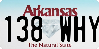 AR license plate 138WHY