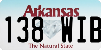 AR license plate 138WIB