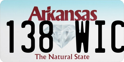 AR license plate 138WIC