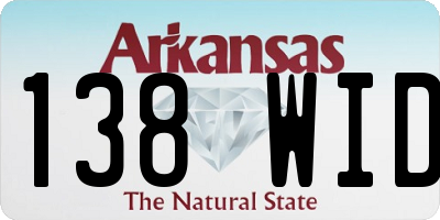 AR license plate 138WID