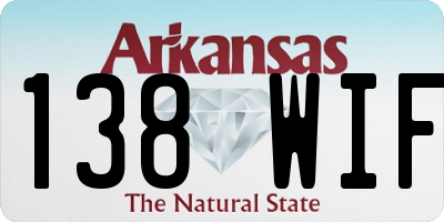 AR license plate 138WIF