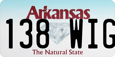 AR license plate 138WIG