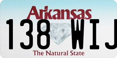 AR license plate 138WIJ