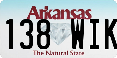 AR license plate 138WIK