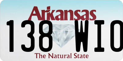 AR license plate 138WIO
