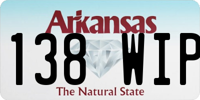 AR license plate 138WIP