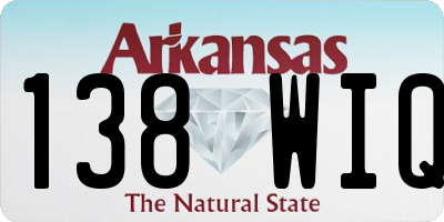 AR license plate 138WIQ