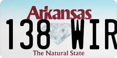 AR license plate 138WIR