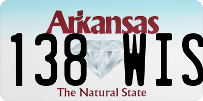 AR license plate 138WIS