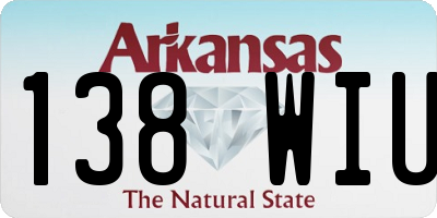 AR license plate 138WIU