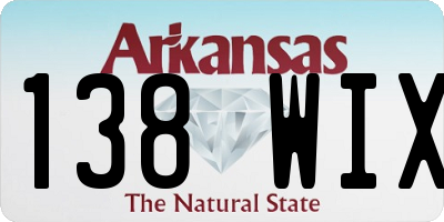 AR license plate 138WIX