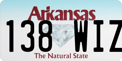 AR license plate 138WIZ