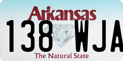 AR license plate 138WJA