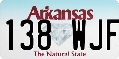AR license plate 138WJF