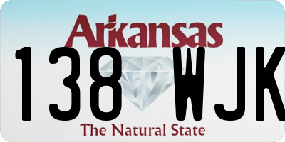 AR license plate 138WJK