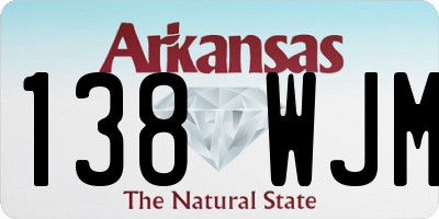 AR license plate 138WJM