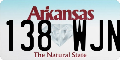 AR license plate 138WJN