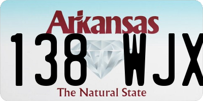 AR license plate 138WJX
