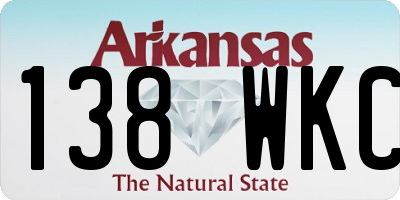 AR license plate 138WKC