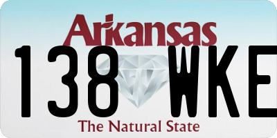AR license plate 138WKE