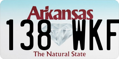 AR license plate 138WKF