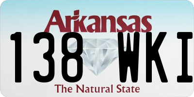 AR license plate 138WKI
