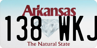 AR license plate 138WKJ