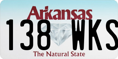 AR license plate 138WKS