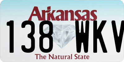 AR license plate 138WKV
