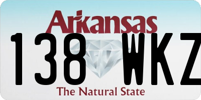 AR license plate 138WKZ
