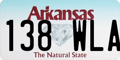 AR license plate 138WLA