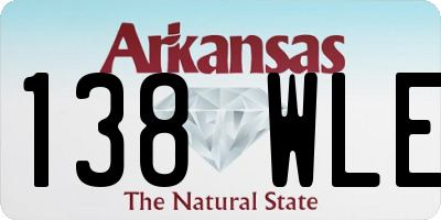AR license plate 138WLE