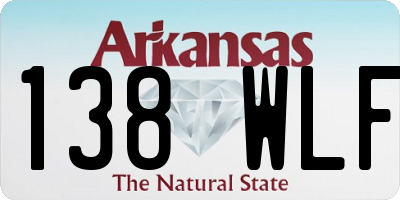 AR license plate 138WLF