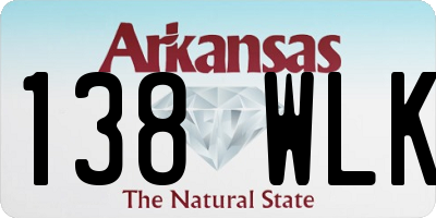 AR license plate 138WLK