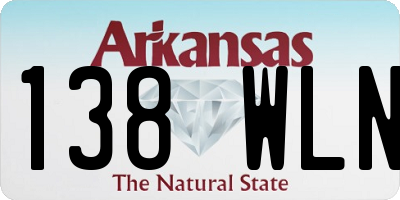 AR license plate 138WLN