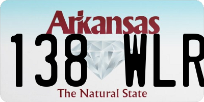 AR license plate 138WLR
