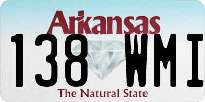 AR license plate 138WMI