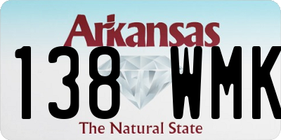 AR license plate 138WMK